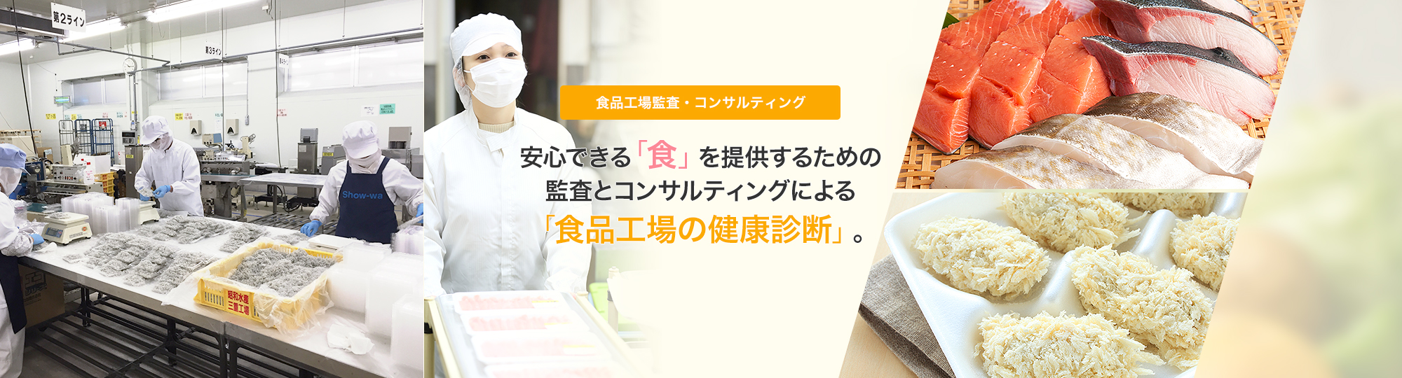 安心できる「食」を提供するための監査とコンサルティングによる「食品工場の健康診断」。